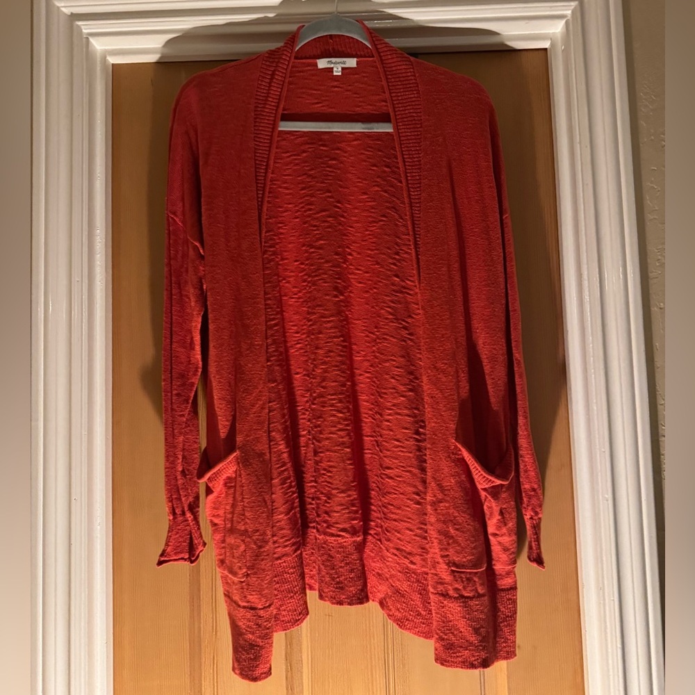 Madewell Vibrant Orange Cardigan